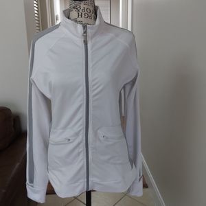 Alo Coolfit Athletic Womens Jacket White‎ Full Zip